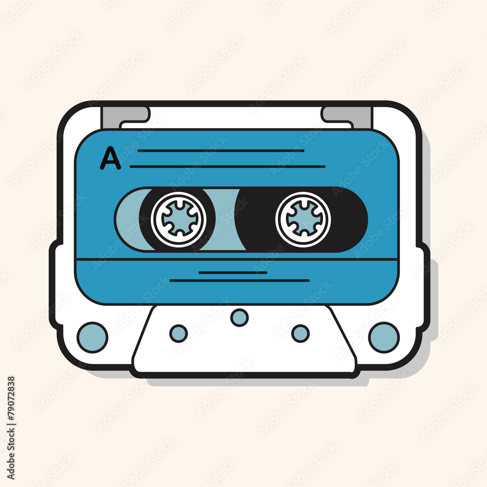 Obraz premium Audiotape theme elements vector,eps