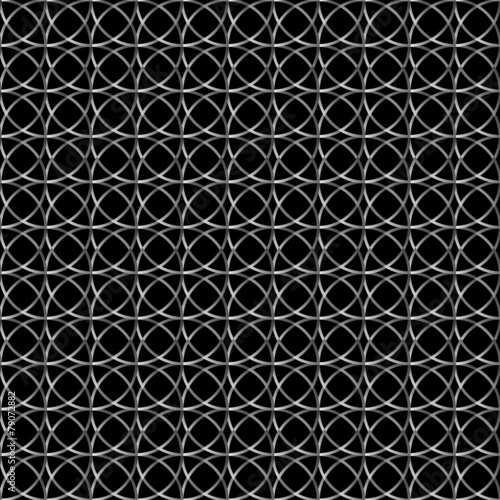  3d geometric monochrome seamless pattern with circles