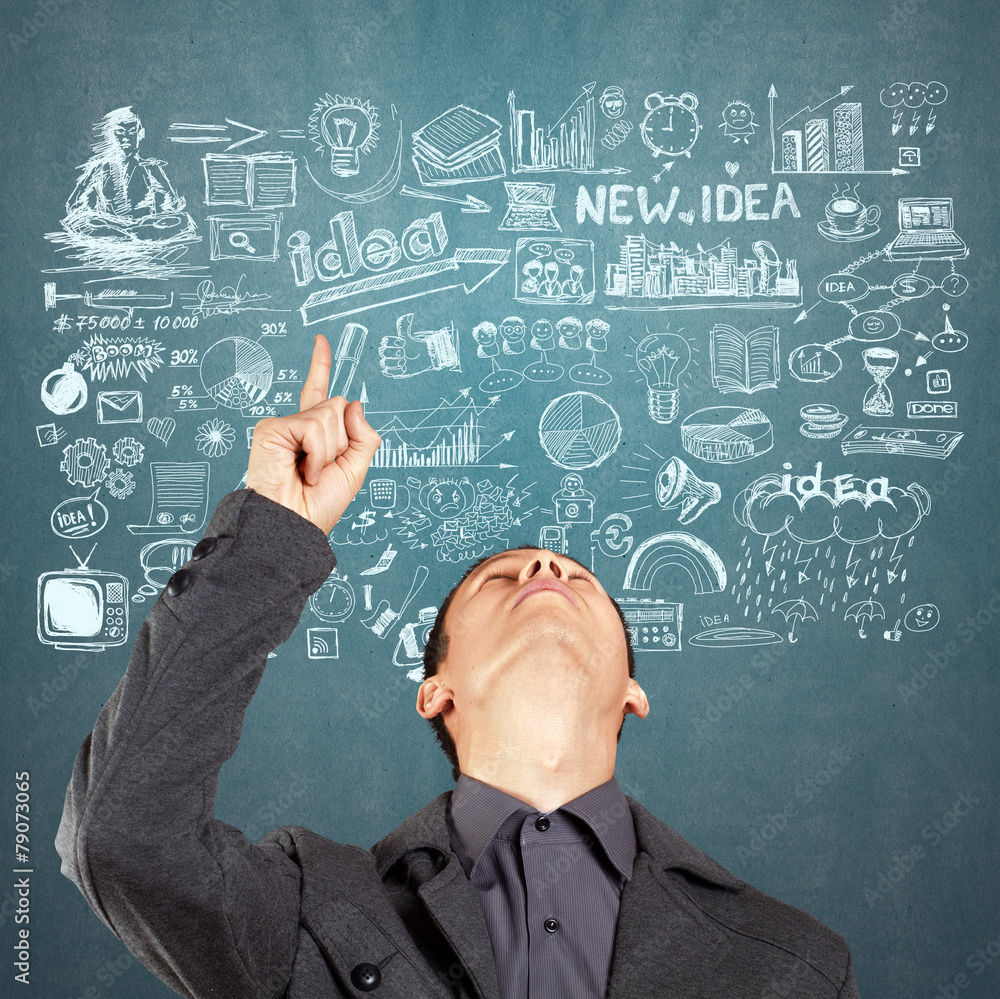 Businessman Looking Upwards Businessman Looking Upwards