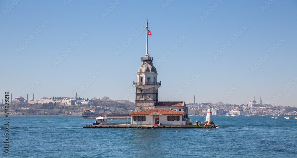 Maiden's Tower lighthouse in Istanbul