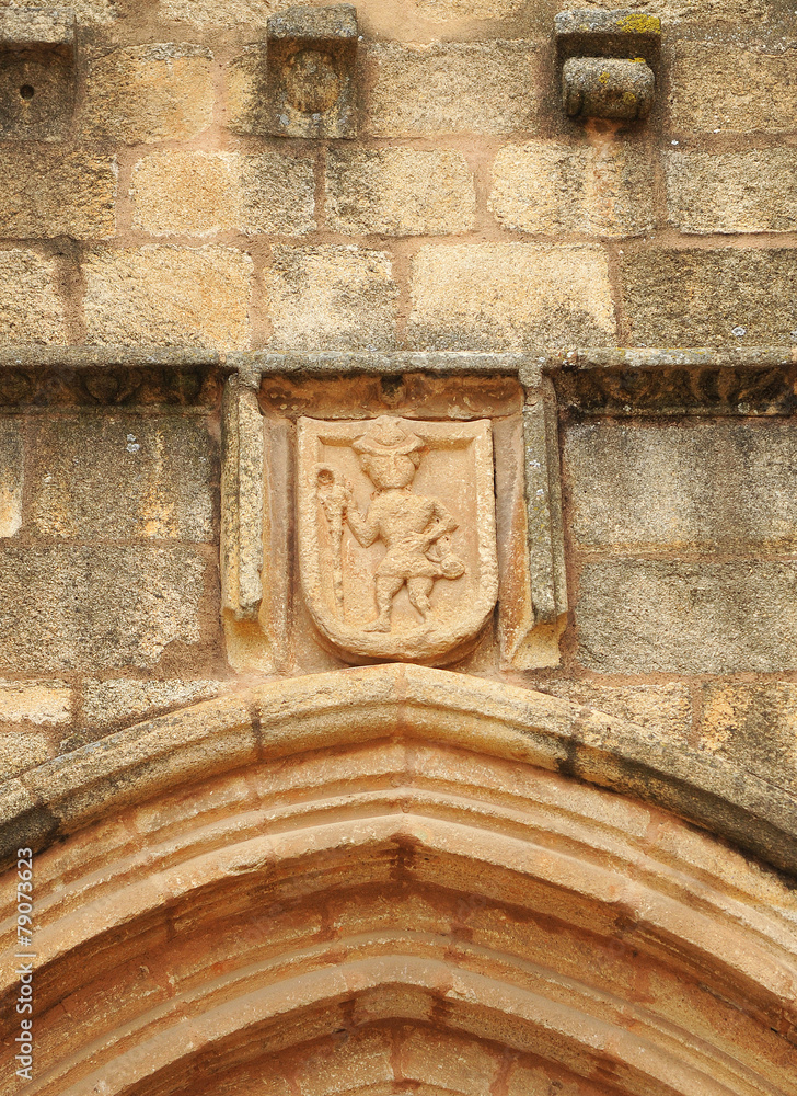 Iglesia de Santiago, peregrino, Cáceres, Extremadura, España Iglesia de Santiago, peregrino, Cáceres, Extremadura, España