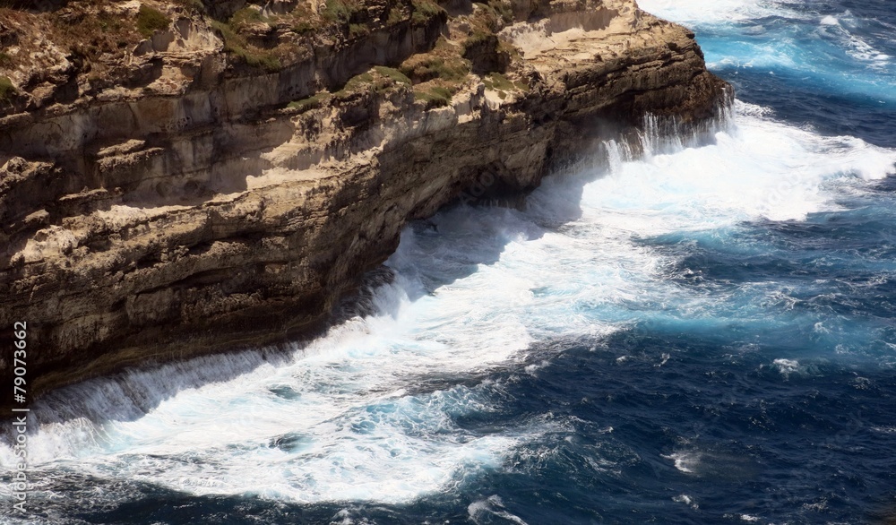 very high cliff on the rough sea with waves very high cliff on the rough sea with waves