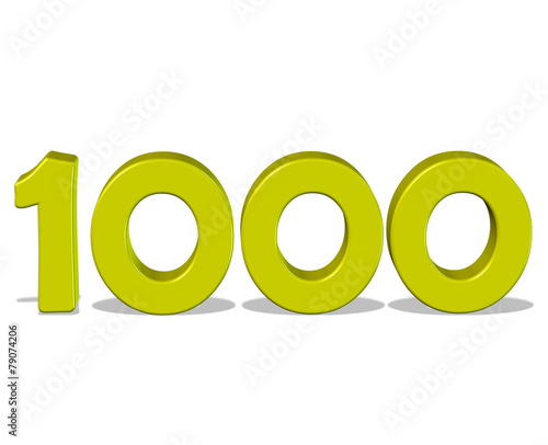sarı renkli 1000 sayısı