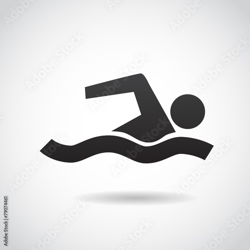 Swimming person - vector icon.