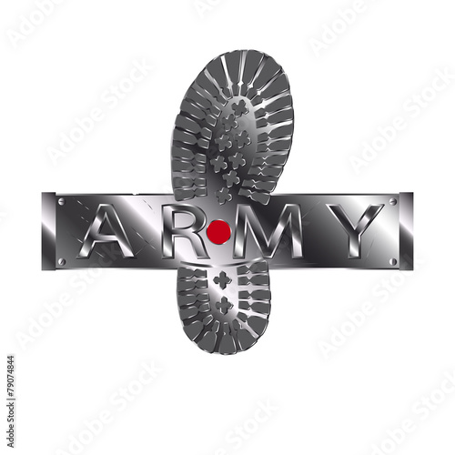 army boot metallic