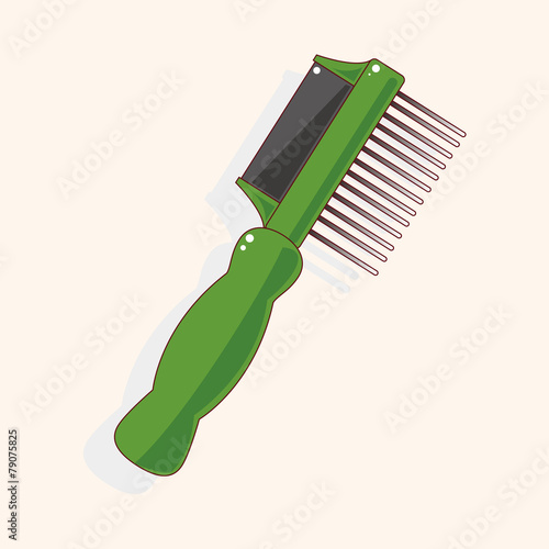 Pet dog brush theme element vector,eps10