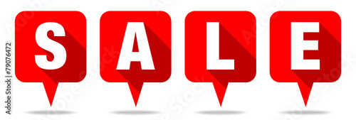 Red Speechbubbles "SALE"
