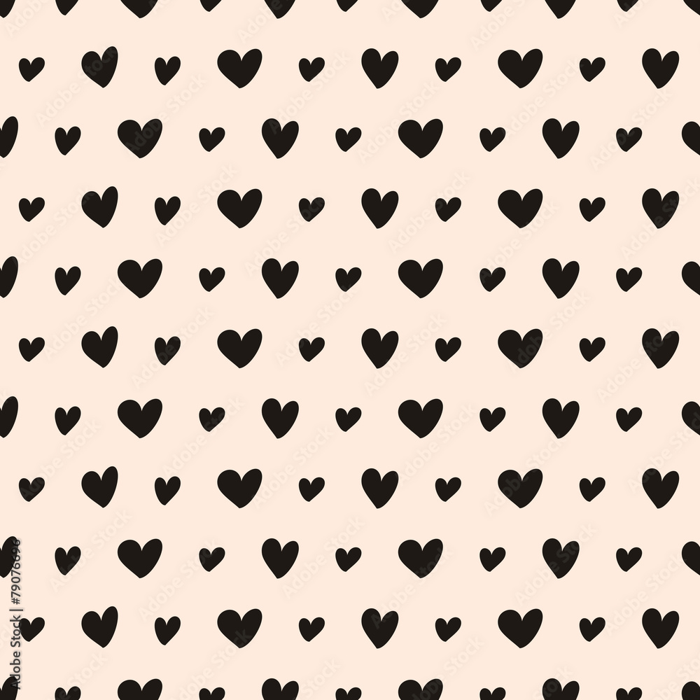 Hand Drawn Hearts Seamless Pattern Hand Drawn Hearts Seamless Pattern