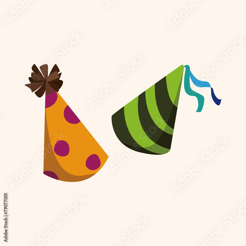 birthday hat theme elements vector,eps