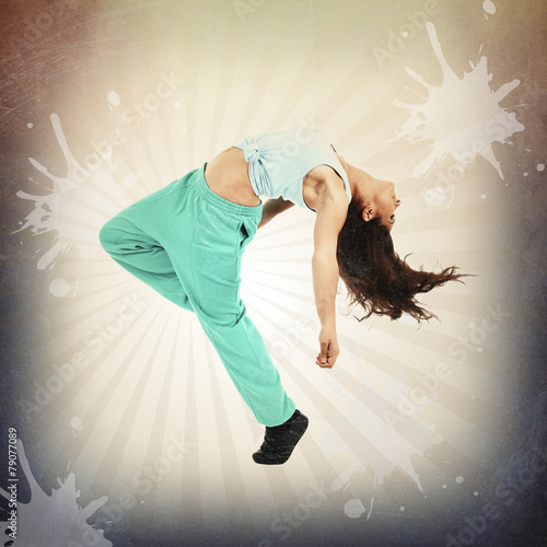Hip hop dancer portrait on ...