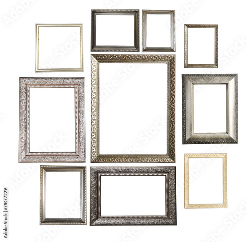 Collection of frames isolated on white