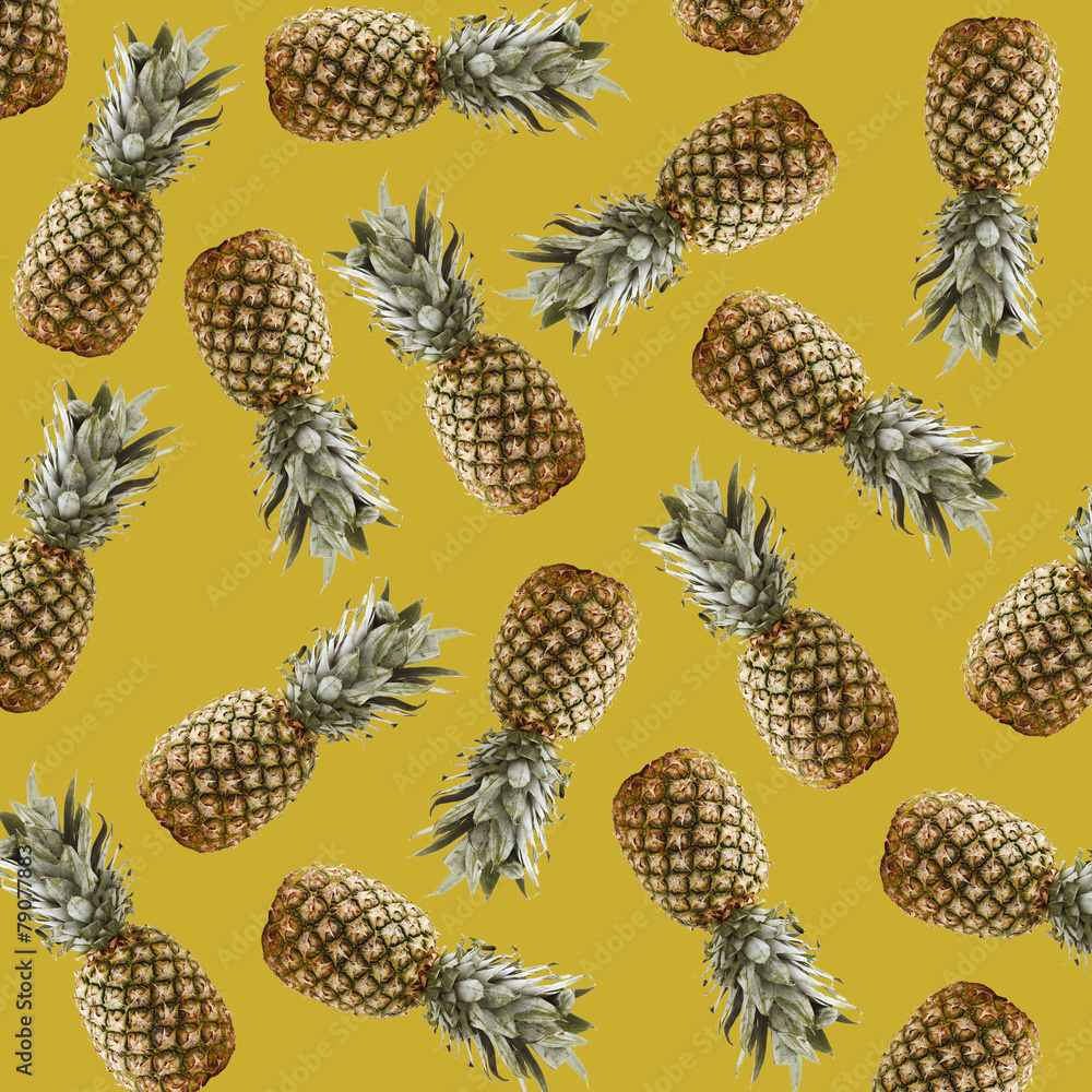 Tropical background with pineapples Tropical background with pineapples