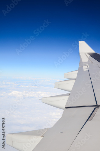 Aerial view of sky from aircraft window