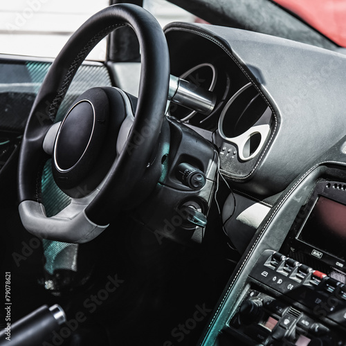 Interior of the sports car