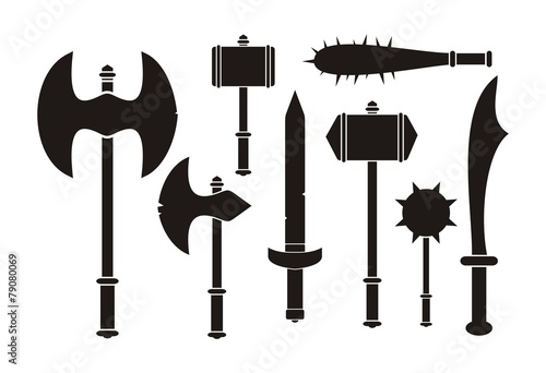 barbarian weapon - silhouette