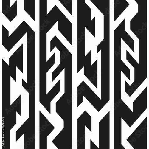 monochrome totem seamless pattern