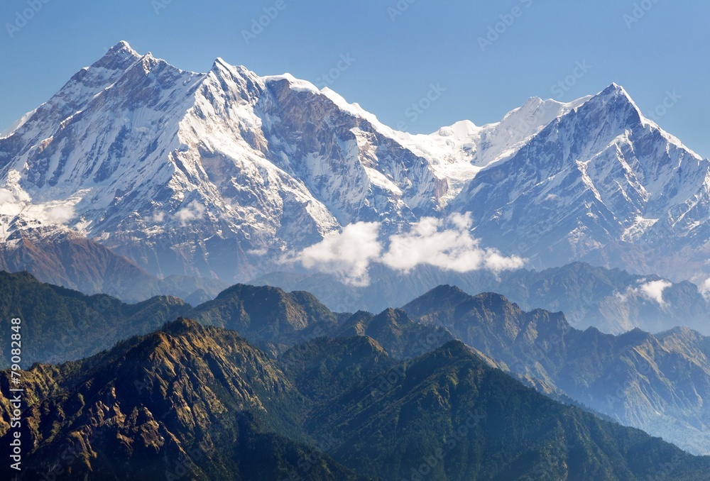 view of Annapurna Himal from Jaljala pass - Nepal
