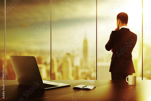 businessman standing in office