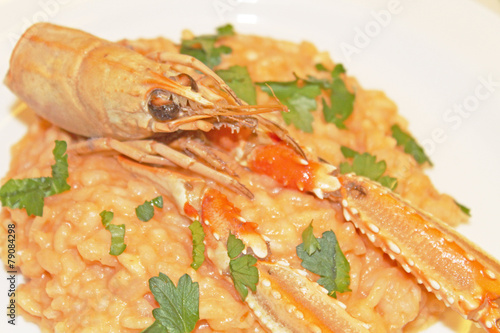 Fotografia Risotto alla crema di scampi