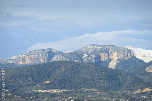 PUIG DE ALARO CON NIEVE, MALLORCA, ISLAS BALEARES