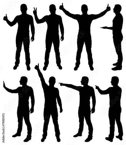 Male silhouettes