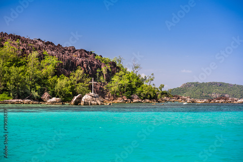 Coastline of Mahe island, Seychelles