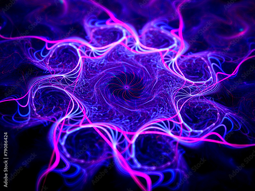 Fototapeta premium Colorful glowing gnarl fractal