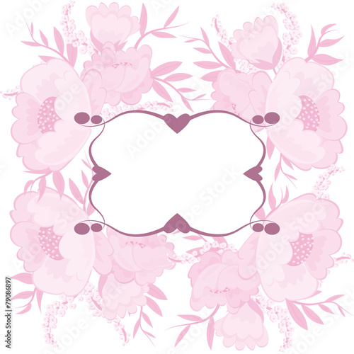 Frame for your text with floral background