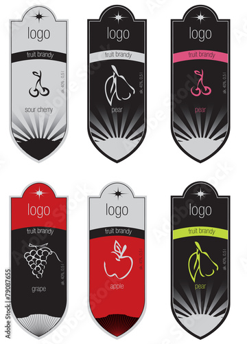 Brandy label set