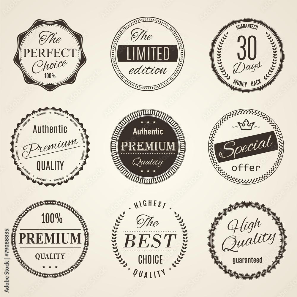 Obraz premium Set vintage retro coffee