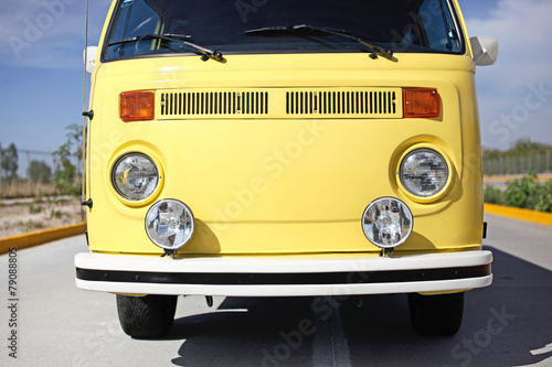 Front of a yellow Bus