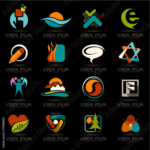 Abstract logo web Icon and globe vector symbol