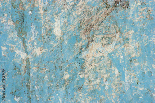 Surface of the metallic blue with dirt.