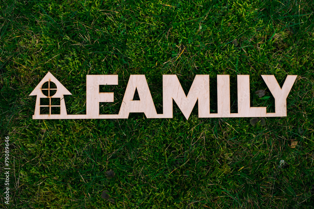 Wooden letters family