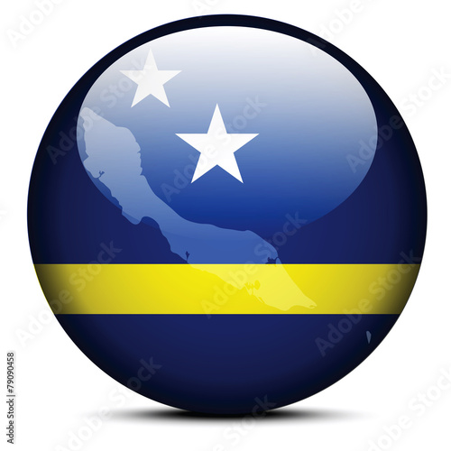 Map on flag button of Curacao Free Download Map on flag button of Curacao - GFXLoad