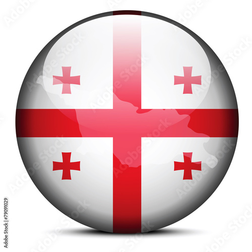 Map on flag button of Georgia