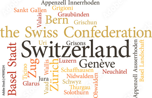Illustration of the Swiss Cantons photo