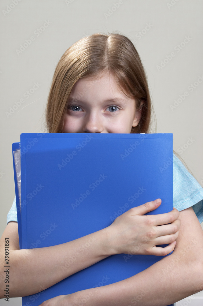 Schoolgirl with folder Schoolgirl with folder
