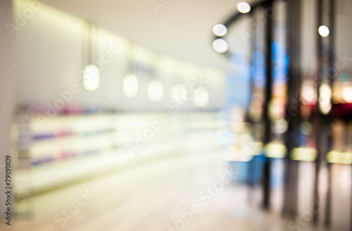 Blur Cosmetics store with bokeh background