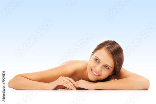 Happy nude woman