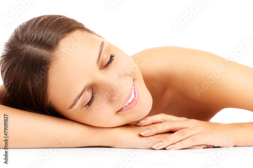 Portrait of a beautiful woman sleeping