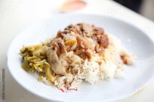 stewed pork leg on rice