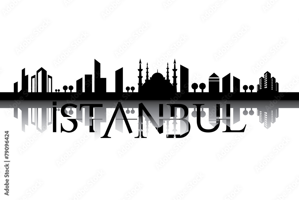 Vektör Şehir Manzara İstanbul