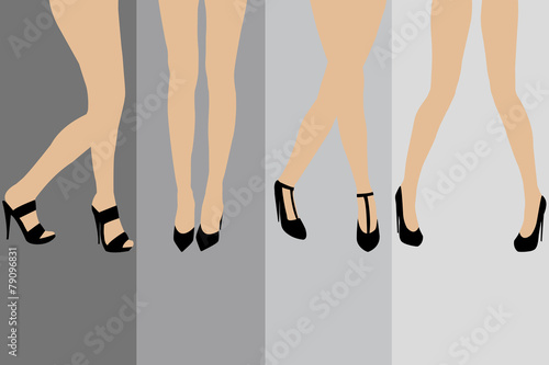 Set of advertisement concepts for stockings