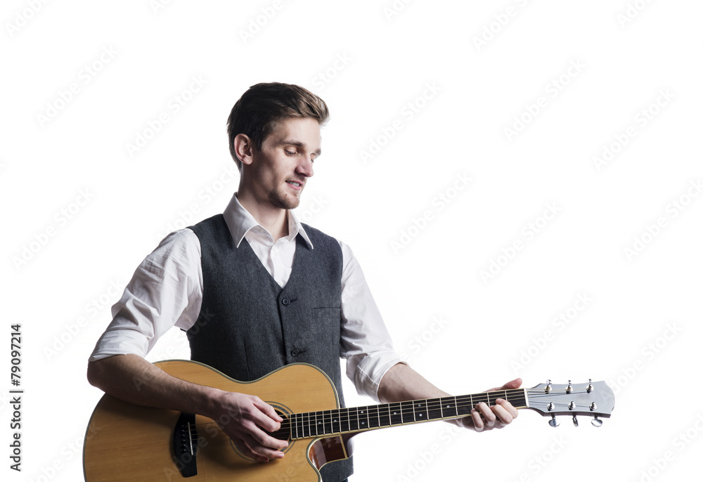 Obraz premium Young guitar player