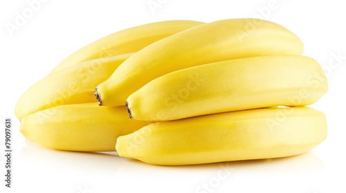 tasty bananas isolated on the white background