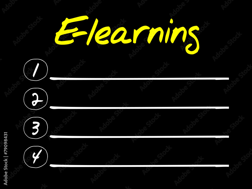 Obraz premium E-learning blank list, business concept