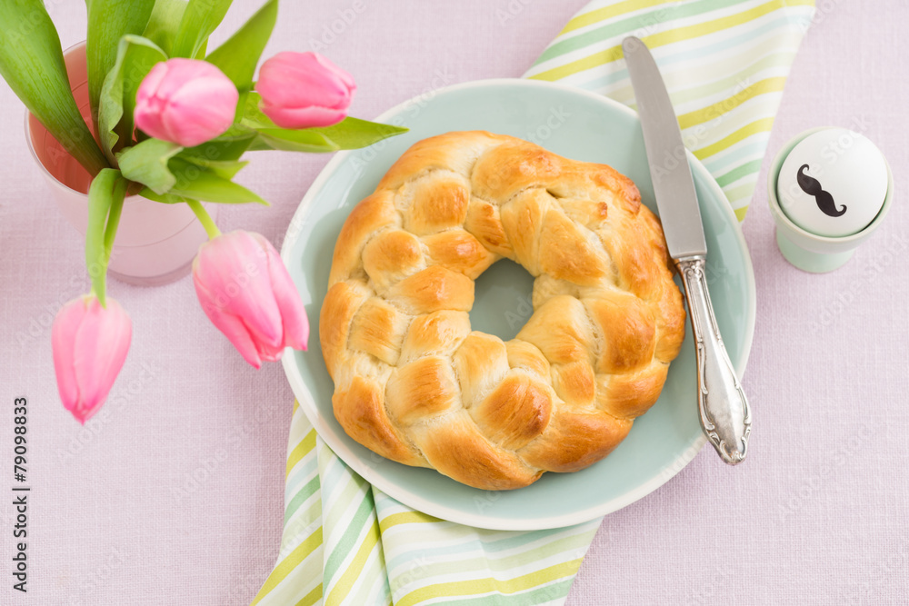 Fototapeta premium Easter breakfast table