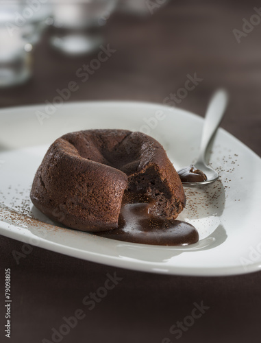 Chocolate fondant lava cake