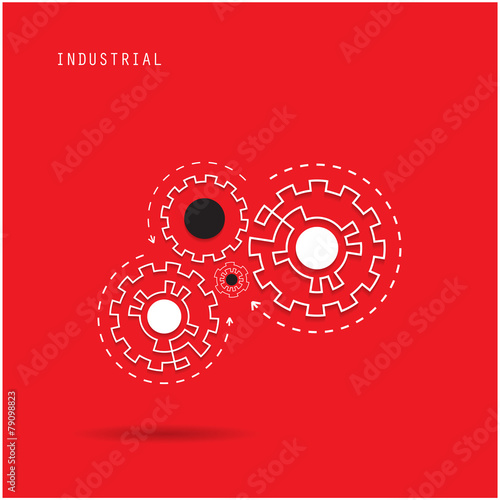 Creative gear abstract vector design banner template. Corporate